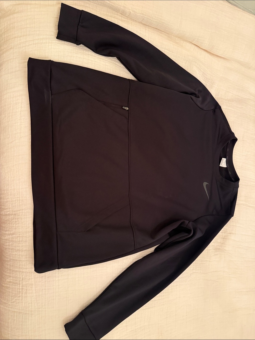 Rare Nike Thermafit Black Athletic Crewneck Sweatshirt Size L